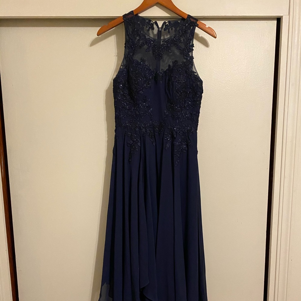 Blue Formal Full Length Dress